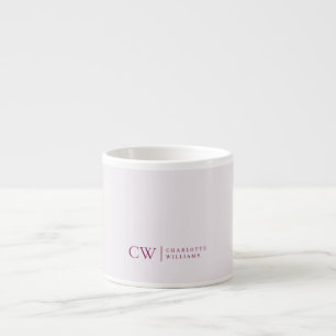 Monogram Personalised Pink Initial Espresso Mug