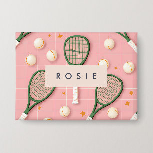 Monogram Personalised Retro Tennis Racket Pattern