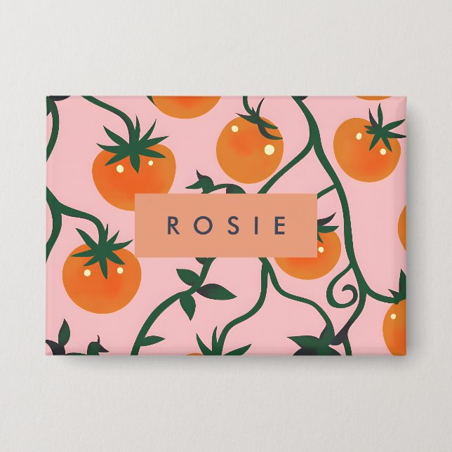 Monogram Personalised Retro Tomato Vine Pattern (Front)
