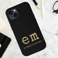 Monogram Personalised Simple Minimalist Monochrome