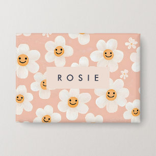 Monogram Personalised Smile Daisy Floral Pattern