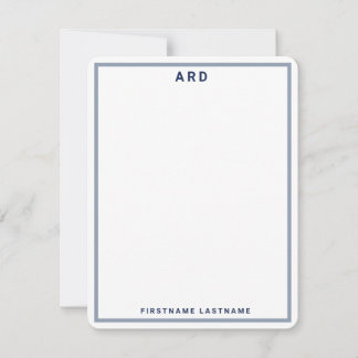 MONOGRAM PERSONALIZED PREPPY STATIONARY THANK YOU CARD