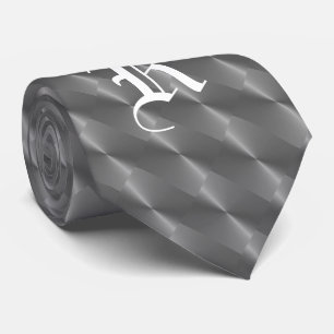 MONOGRAM PEWTER TIE