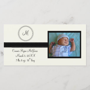 Monogram Photo Card (black)