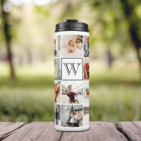 Monogram Photo Collage White