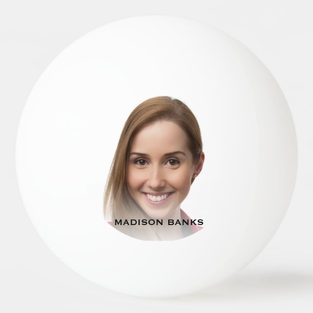 Monogram Photo Fun Fab Cool Ping Pong Ball (Front)