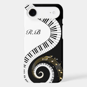 Monogram Piano Keys and  Musical Notes