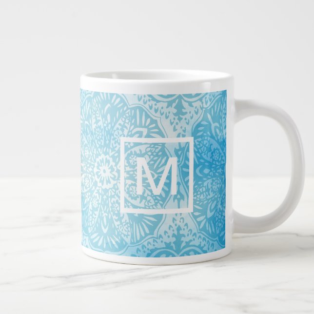 Monogram | Pineapple Life III Large Coffee Mug (Right)