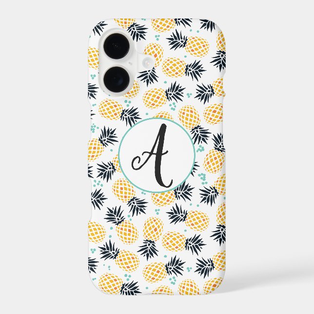 Monogram Pineapple Pattern Phone Case (Back)