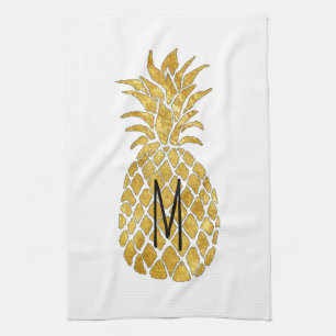 monogram pineapple tea towel