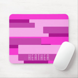 Monogram Pink Abstract Mouse Pad