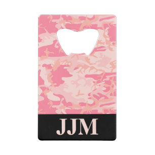 Monogram Pink and Peach Camo Camouflage Black