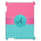 Monogram pink and turquoise polka dots