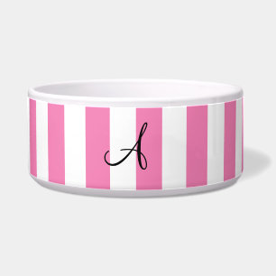 Monogram pink and white stripes