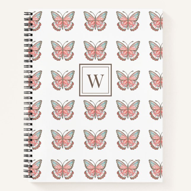 Monogram Pink Artist Sketchbook Notebook (Front)