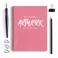 Monogram Pink Artist Sketchbook Notebook