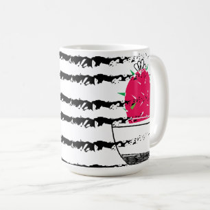 Monogram Pink Cactus striped Coffee Mug