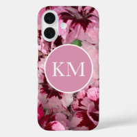 Monogram Pink Carnation January Birthday Flower