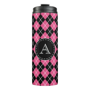 Monogram Pink Coffee Tumbler