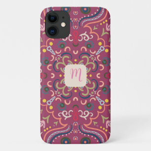 Monogram Pink & Colourful  iPhone 11 Case