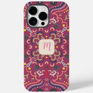 Monogram Pink & Colourful Case-Mate iPhone 14 Pro Max Case