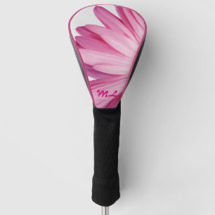 Monogram Pink Daisy Petals - Super Cute Golf Head Cover