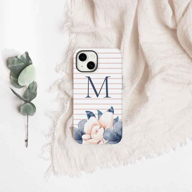 Monogram Pink Floral Case-Mate iPhone Case (Creator Uploaded)