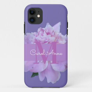 Monogram Pink Flower Classic Purple iPhone 11 Case