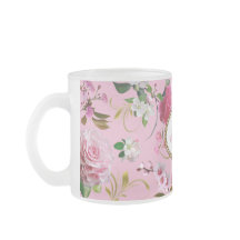 Monogram Pink Flowers
