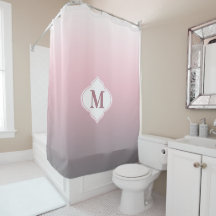 Monogram Pink Grey White Ombre