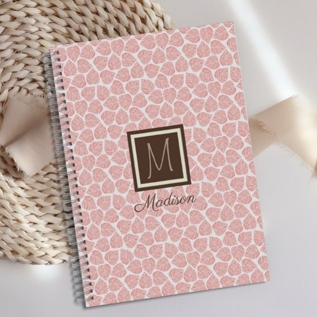 Monogram Pink Leaf Planner (Creator Uploaded)