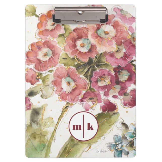 Monogram | Pink Primrose Clipboard (Front)