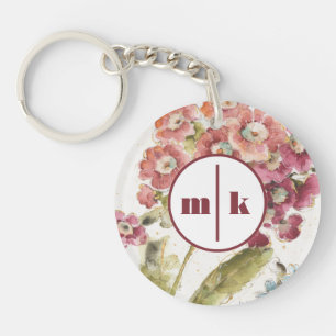 Monogram Pink Primrose Key Ring