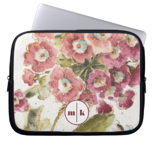 Monogram   Pink Primrose Laptop Sleeve