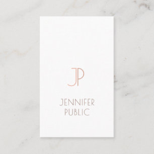 Monogram Plain Elegant Luxury Trendy Modern Design Business Card