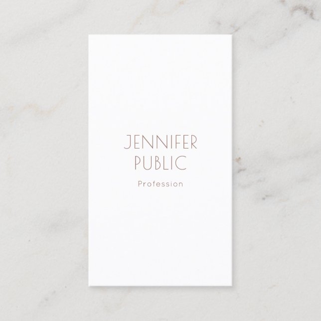 Monogram Plain Elegant Modern Design Professional Business Card (Front)