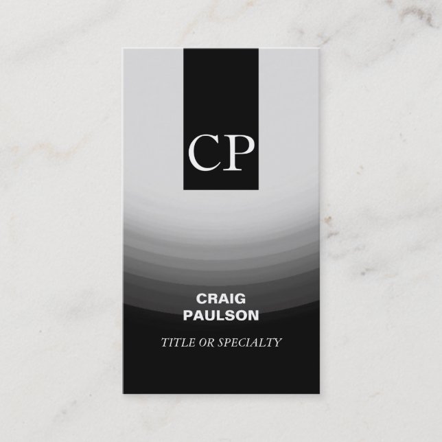 Monogram Plain Simple Consultant Business Card (Front)