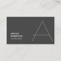 Monogram Plain Trendy Chic Business Card