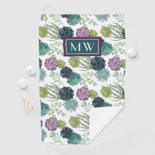 Monogram Plant Happiness Collection Succulent Pa Golf Towel