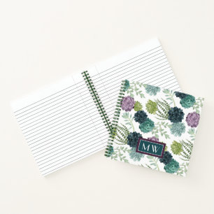 Monogram   Plant Happiness Collection Succulent Pa Notebook
