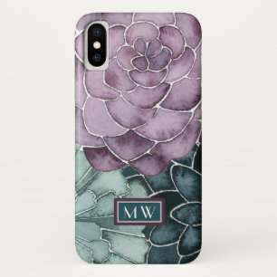 Monogram   Plant Happiness   Grow Harvest Love iPhone X Case