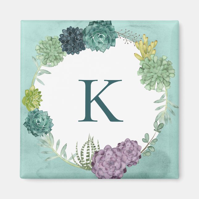 Monogram | Plant Happiness | Happines is Buying Pl Magnet (Front)