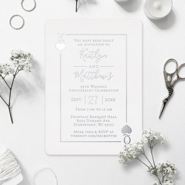 Monogram Playing Card 25th Wedding Anniversary (Creator Uploaded)