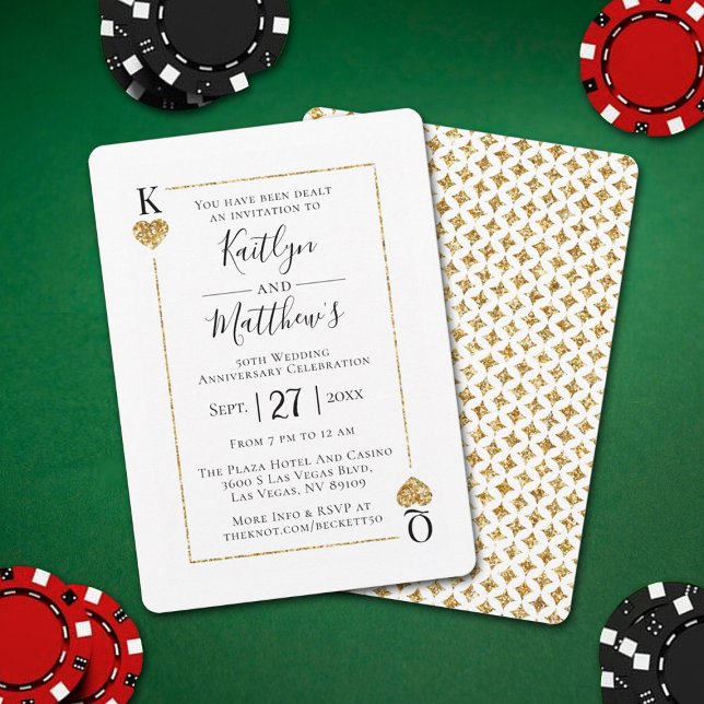 Monogram Playing Card 50th Wedding Anniversary (Creator Uploaded)