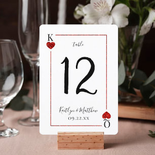Monogram Playing Card Wedding Collection Table No.
