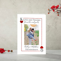 Monogram Playing Card Wedding Collection Thank You