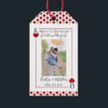 Monogram Playing Card Wedding Photo Save The Date Gift Tags<br><div class="desc">Celebrate in style with these stylish and very trendy wedding save the date tags. The design is easy to personalise with your special event wording and your guests will be thrilled when they see these fabulous tags.</div>