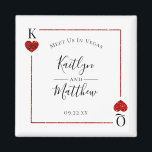 Monogram Playing Card Wedding Save The Date Magnet<br><div class="desc">Celebrate in style with these stylish and very trendy wedding save the date magnets. This design is easy to personalise with your special event wording and your guests will be thrilled when they receive these fabulous magnets.</div>