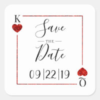 Monogram Playing Card Wedding Save The Date
