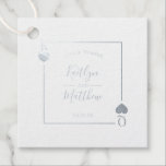 Monogram Playing Card Wedding Silver Favour Tags<br><div class="desc">Celebrate in style with these elegant and very trendy real silver foil pressed wedding favour tags. This design is easy to personalise with your special event wording and your guests will be thrilled when they see these fabulous tags.</div>